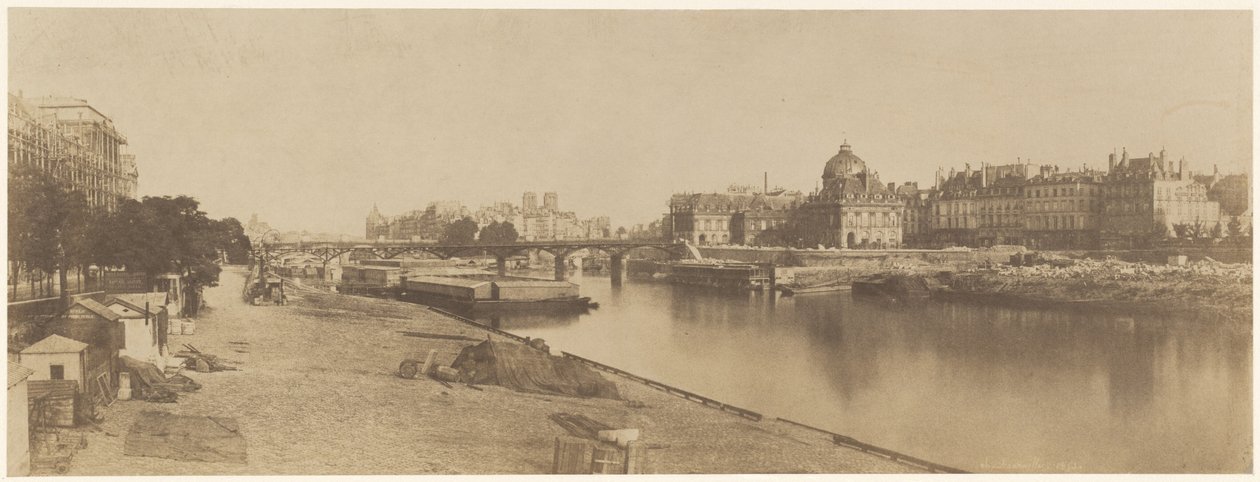 Sekwana od Pont du Carrousel Patrząc w stronę Notre Dame autorstwa Charles Marville