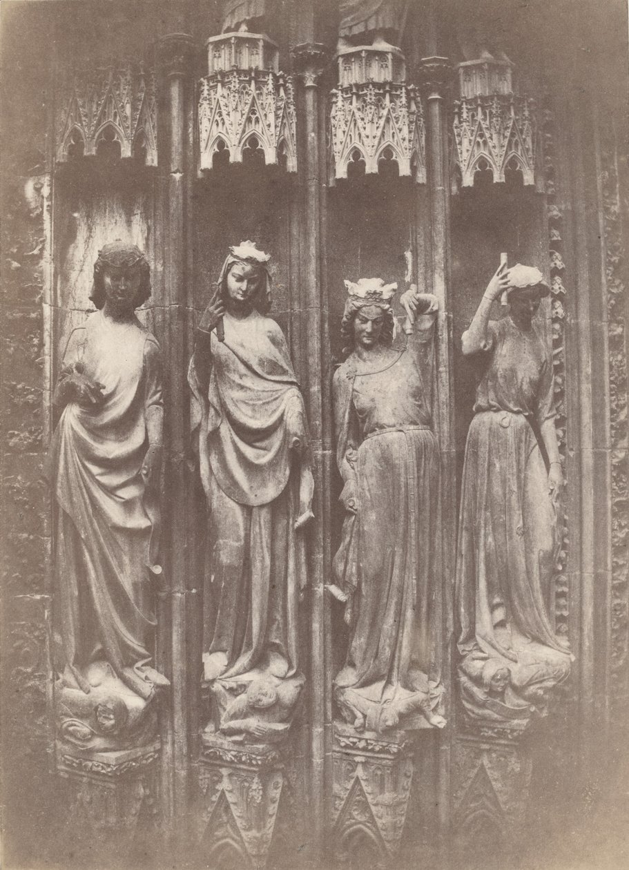 Cnoty kruszące przywary, katedra w Strasburgu, 1853 r. autorstwa Charles Marville
