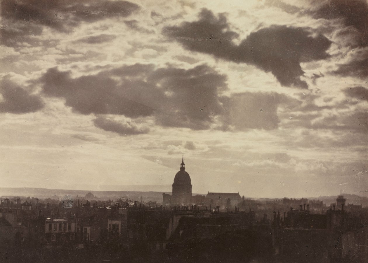 Studium chmur bez tytułu z Les Invalides, 1860. autorstwa Charles Marville