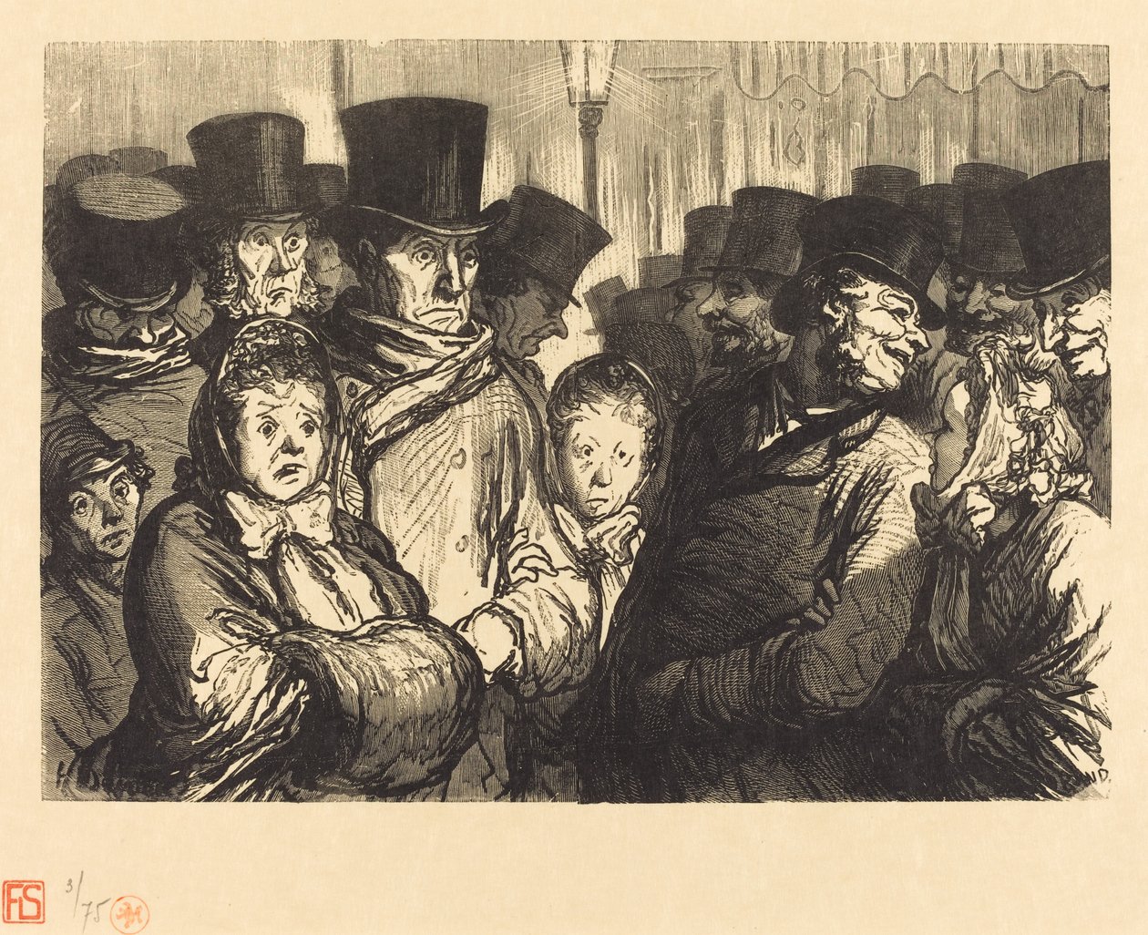 Boulevard du Temple o północy? autorstwa Charles Maurand after Honoré Daumier