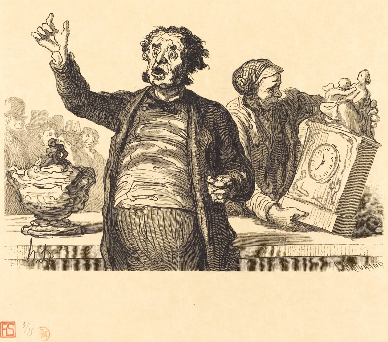 Hotel Licytatorów: Miejski Krzyk autorstwa Charles Maurand after Honoré Daumier