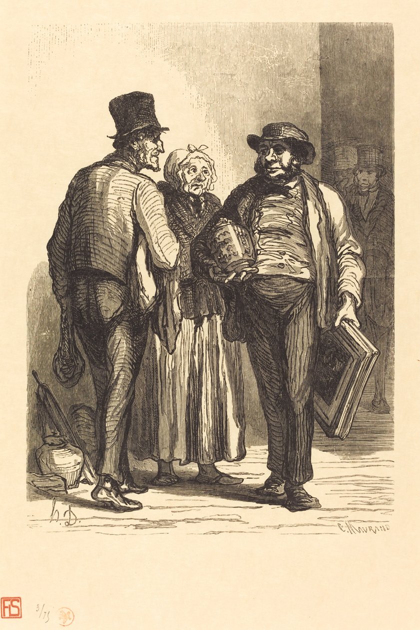 Hotel Licytatorów: Kupcy autorstwa Charles Maurand after Honoré Daumier