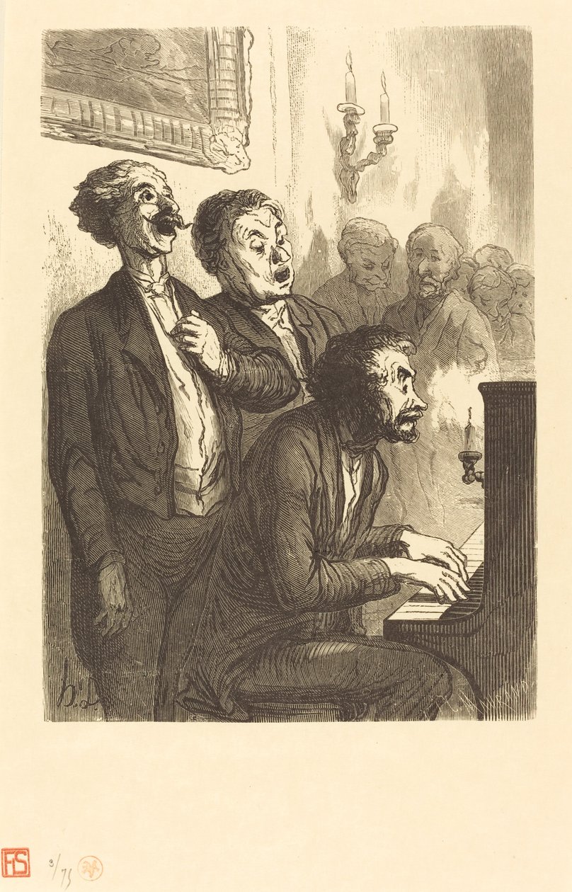 Śpiewacy Lounge autorstwa Charles Maurand after Honoré Daumier