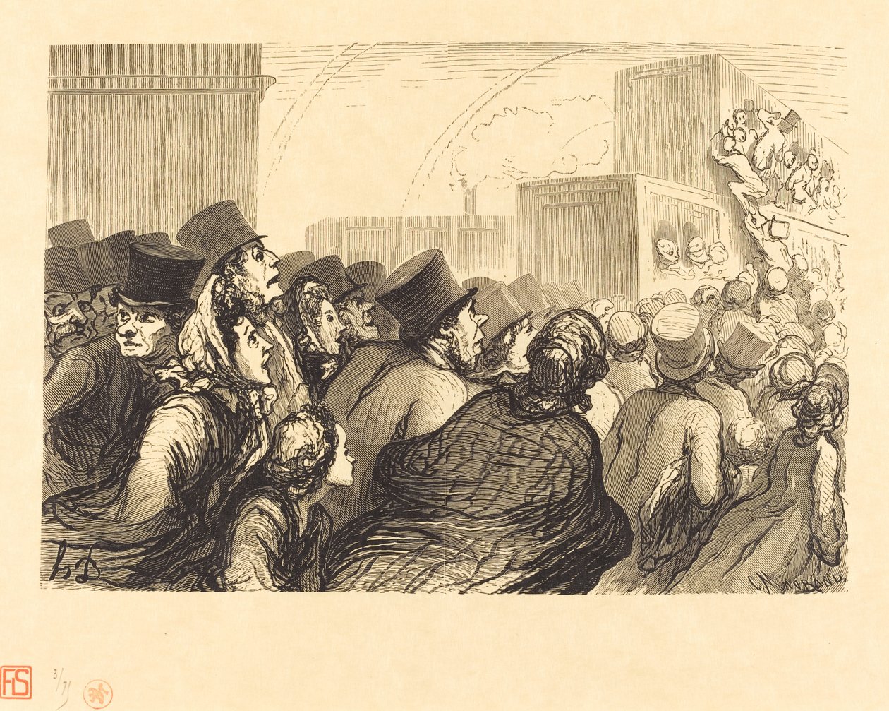 Niedzielni Podróżnicy autorstwa Charles Maurand after Honoré Daumier