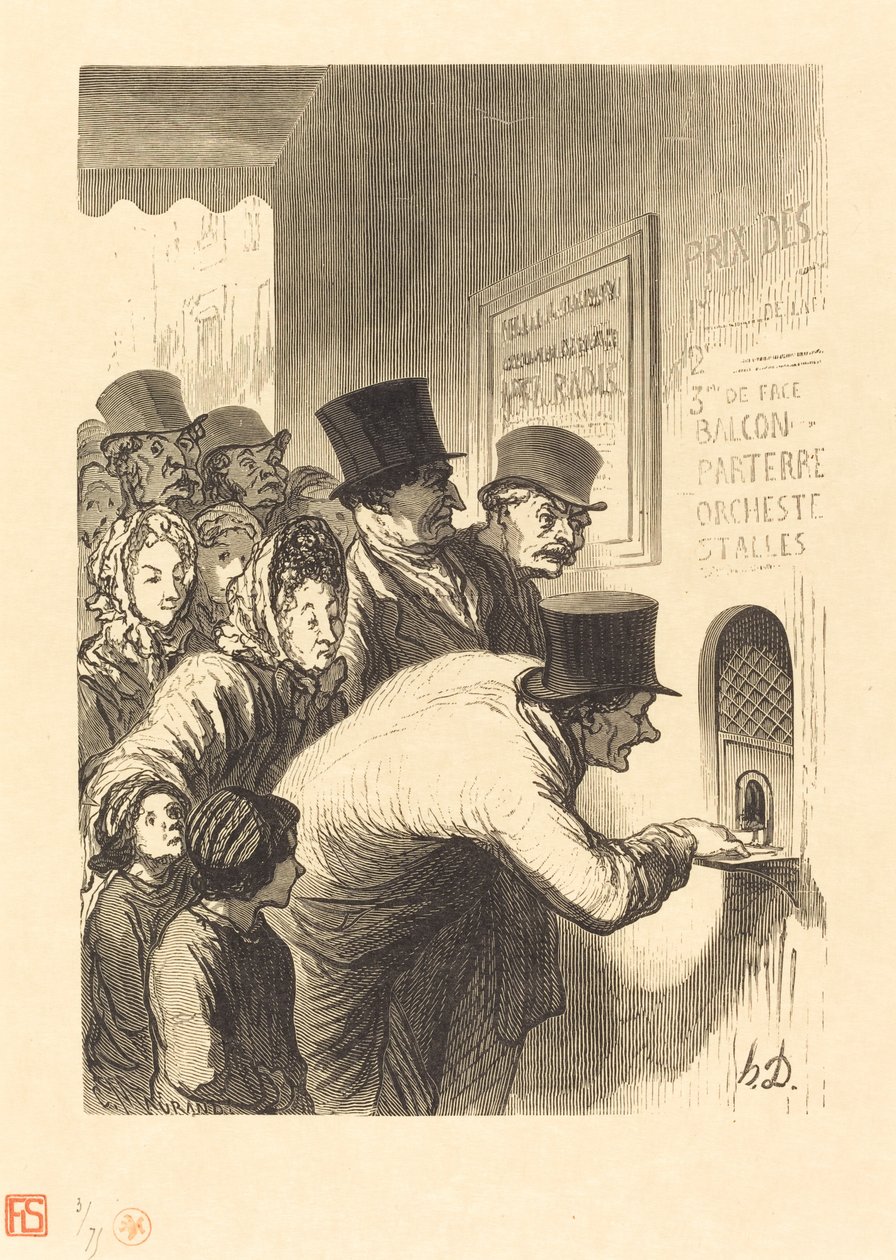 Kasa kinowa autorstwa Charles Maurand after Honoré Daumier