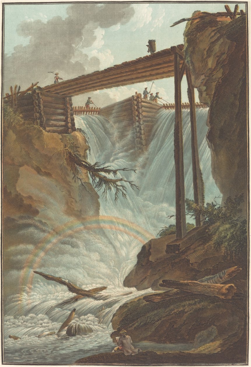 Upadek Tritt w dolinie Muhlethal, 1776. autorstwa Charles Melchior Descourtis