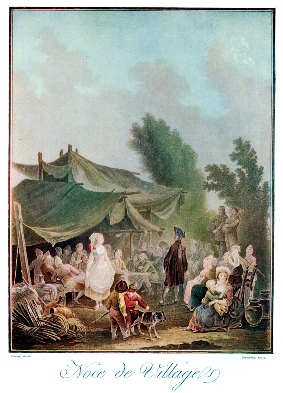 Noce de Village, XVIII wiek 1910. autorstwa Charles Melchior Descourtis
