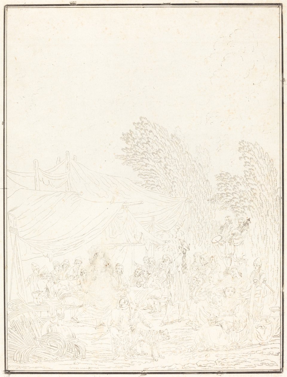Ślub w Noce de Village, 1785. autorstwa Charles Melchior Descourtis