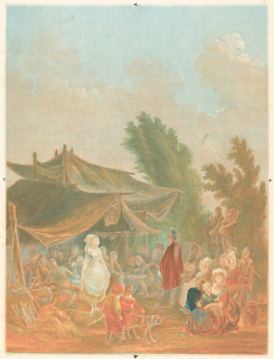 Ślub w Noce de Village, 1785. autorstwa Charles Melchior Descourtis