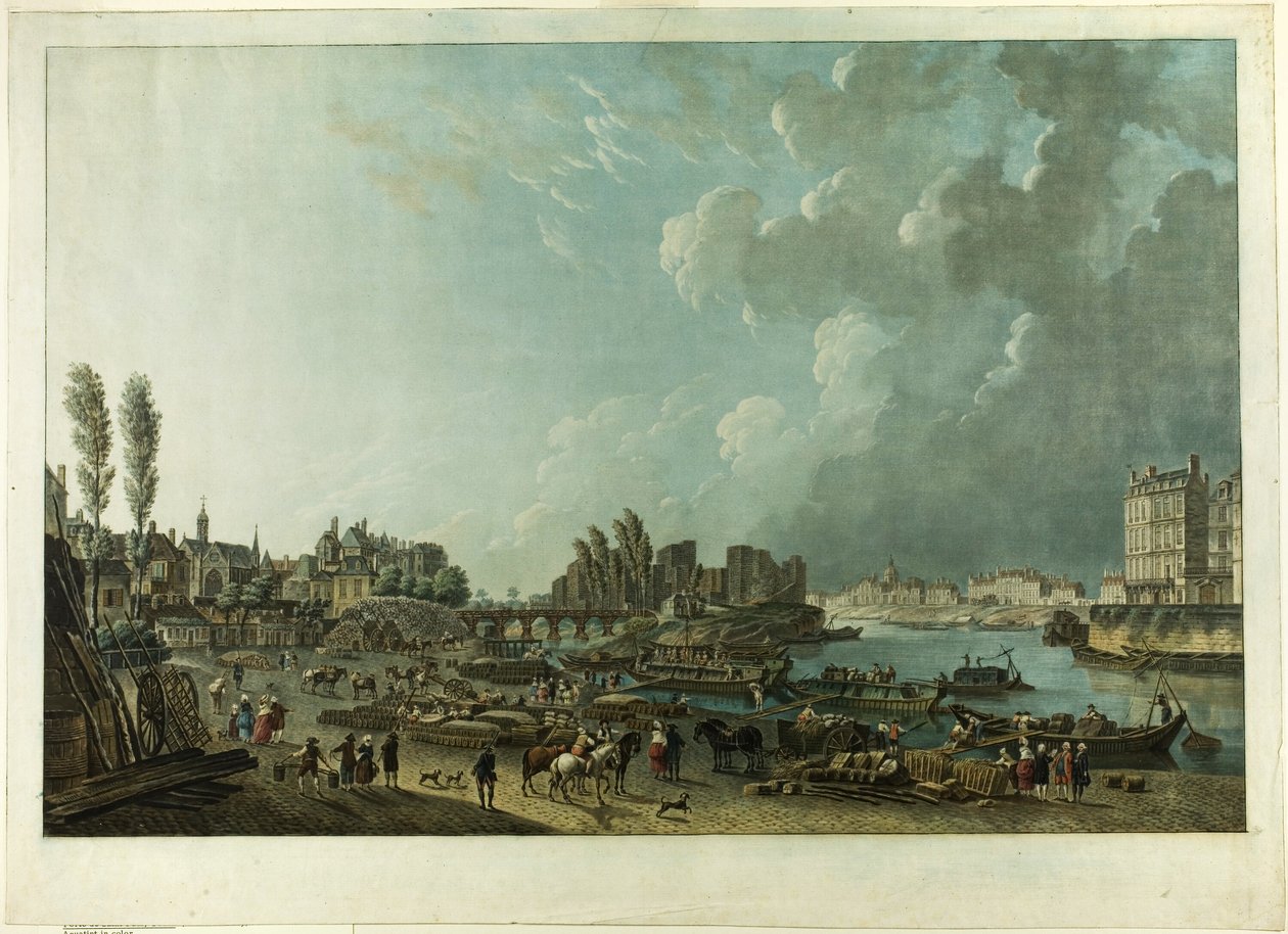 Port św. Pawła, Paryż autorstwa Charles Melchior Descourtis
