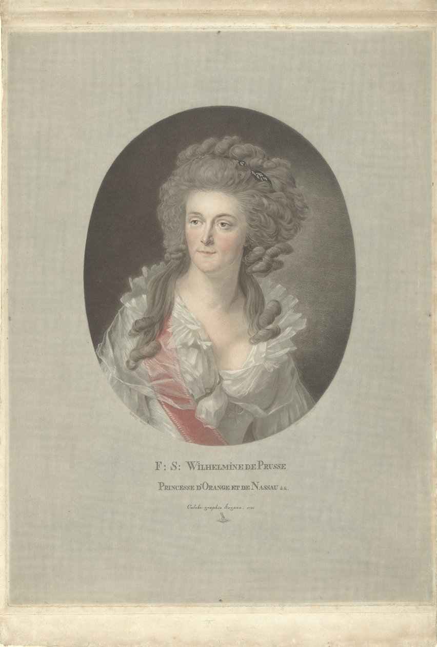 Portret Wilhelminy Prus, księżnej Orańskiej-Nassau F: S: Wilhelmine de Prusse Princesse d