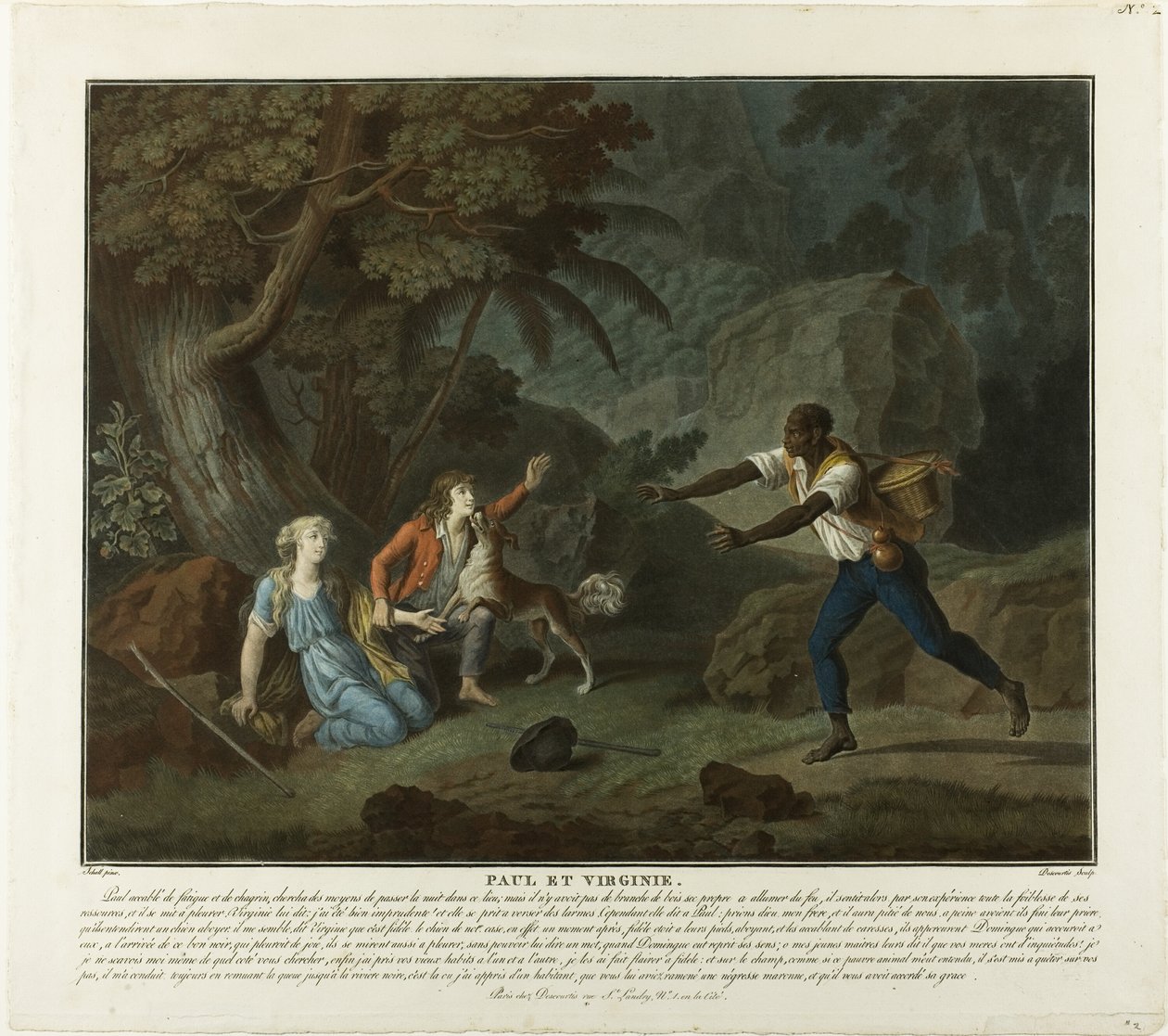 Noc, płyta 1 od Paul et Virginie autorstwa Charles Melchior Descourtis