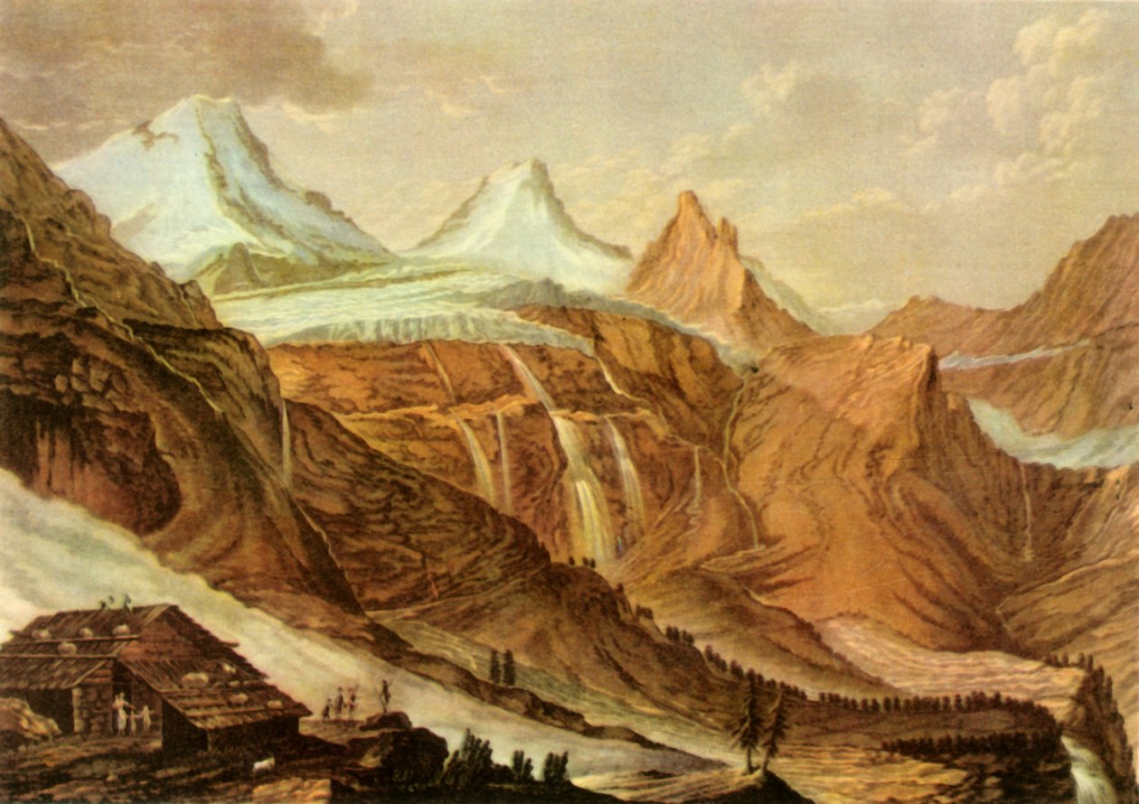 „Widok Breit-Lauwinen”, c1782-1785, 1946. autorstwa Charles Melchior Descourtis