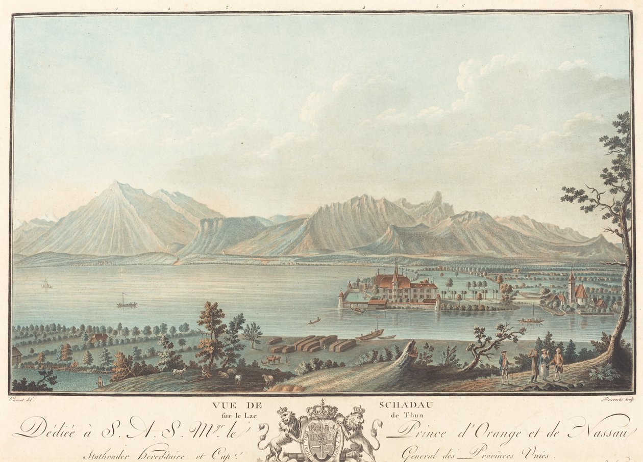 Widok na Schadau. autorstwa Charles Melchior Descourtis