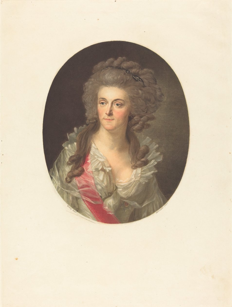 Fryderyka Sophia Wilhelmina Prus, księżna Orange Nassau autorstwa Charles Melchior Descourtis after Friedrich Tischbein