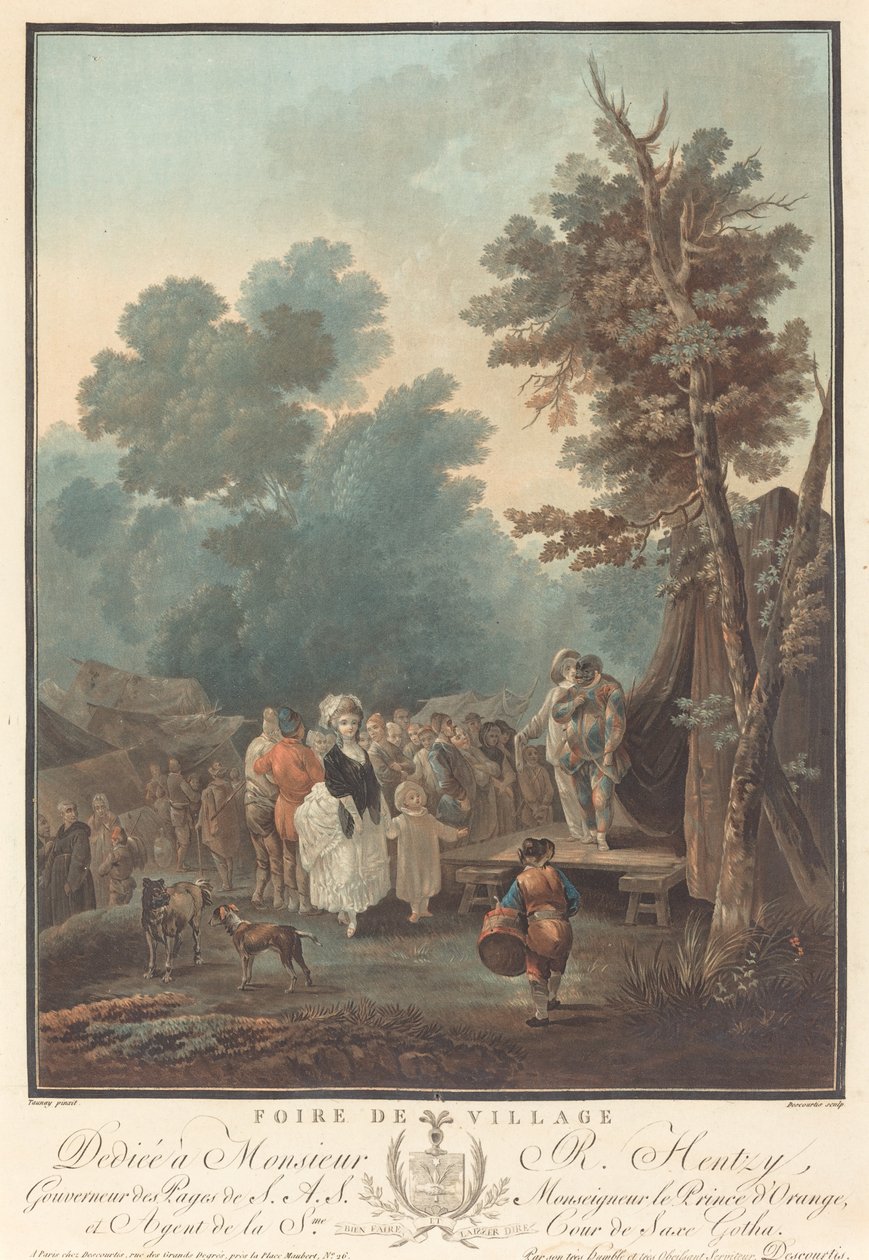 Jarmark Wiejski autorstwa Charles Melchior Descourtis after Nicolas Antoine Taunay