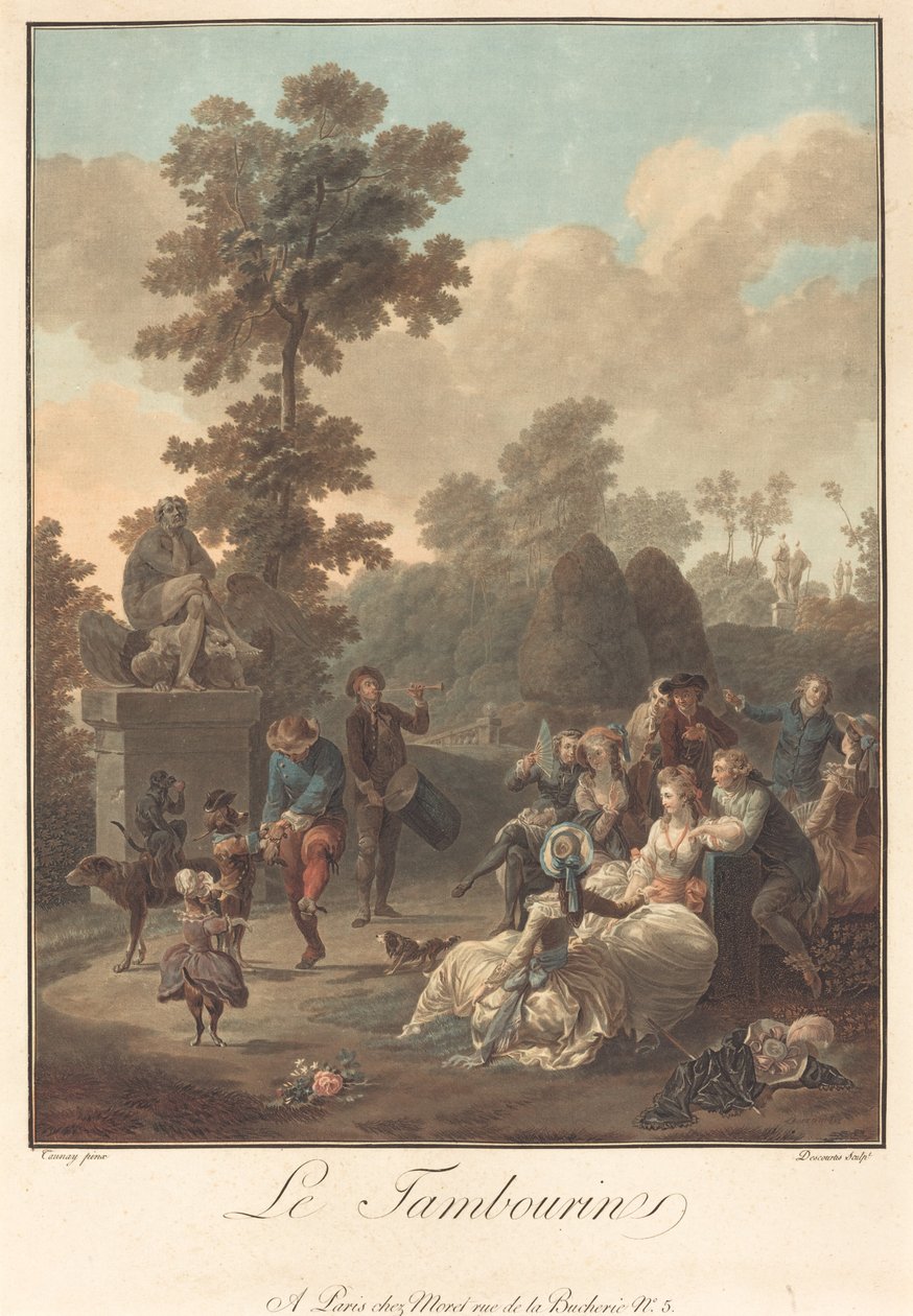 Tamburyn autorstwa Charles Melchior Descourtis after Nicolas Antoine Taunay