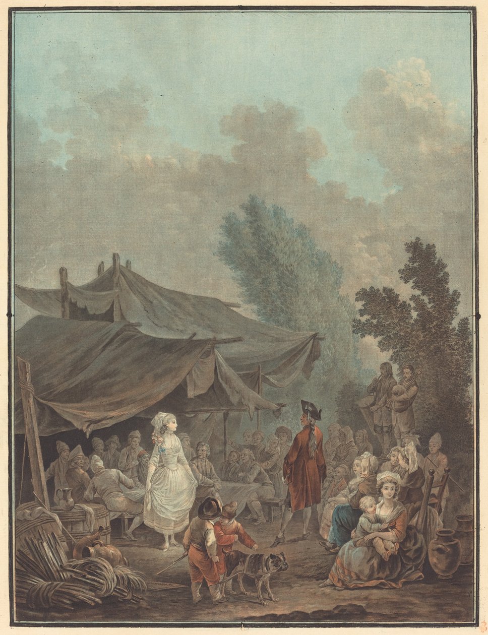 Noce de Village (Wesele wiejskie) autorstwa Charles Melchior Descourtis after Nicolas Antoine Taunay