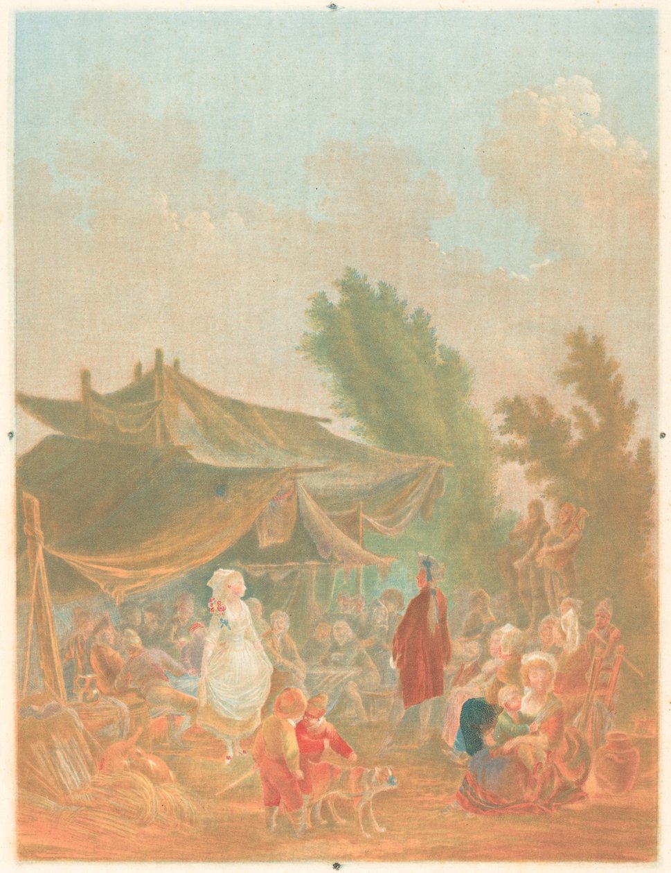 Noce de Village (Wesele na wsi) autorstwa Charles Melchior Descourtis after Nicolas Antoine Taunay