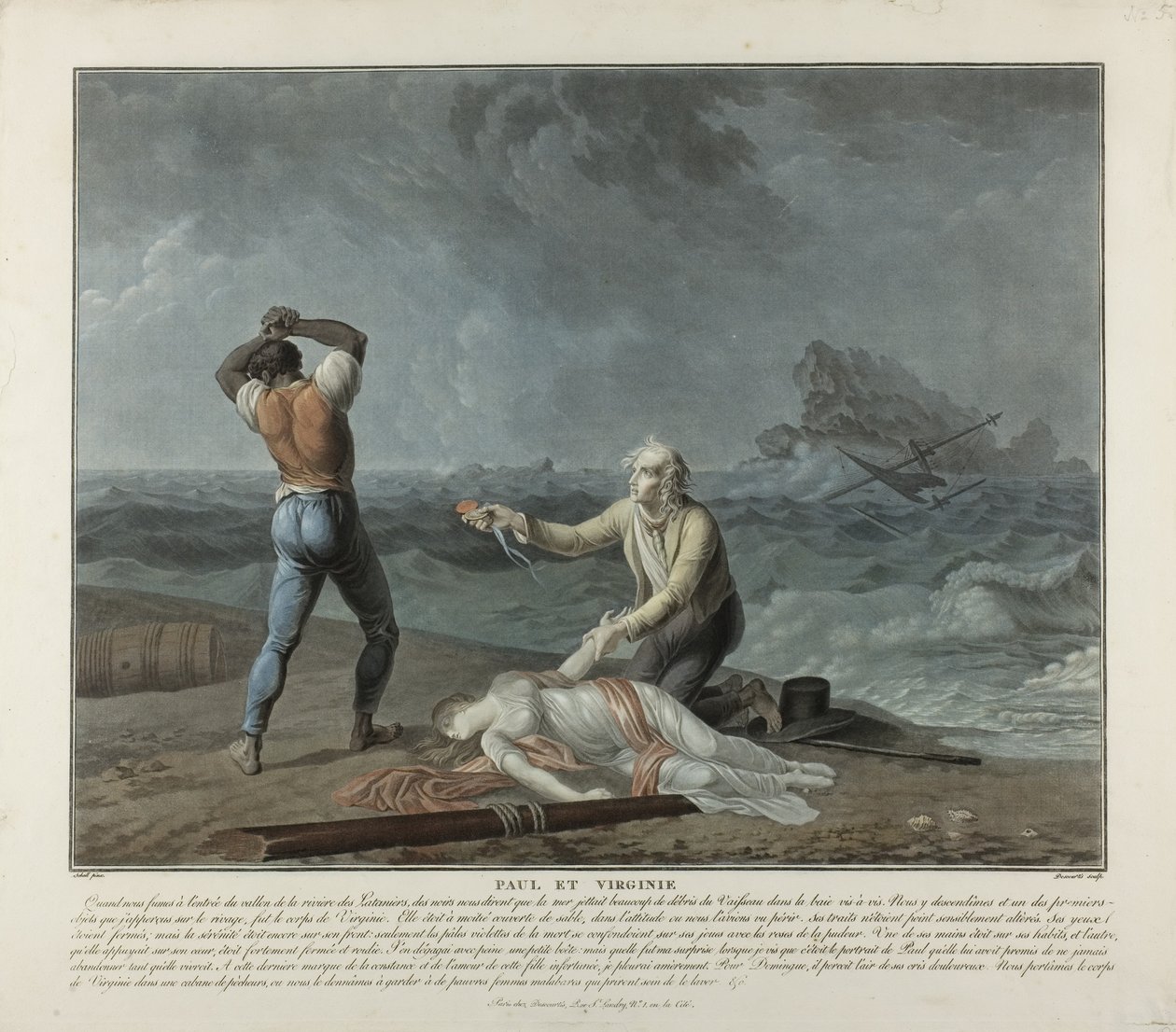 Paul i Virginie autorstwa Charles Melchior & Schall Jean (1752-1825) Descourtis