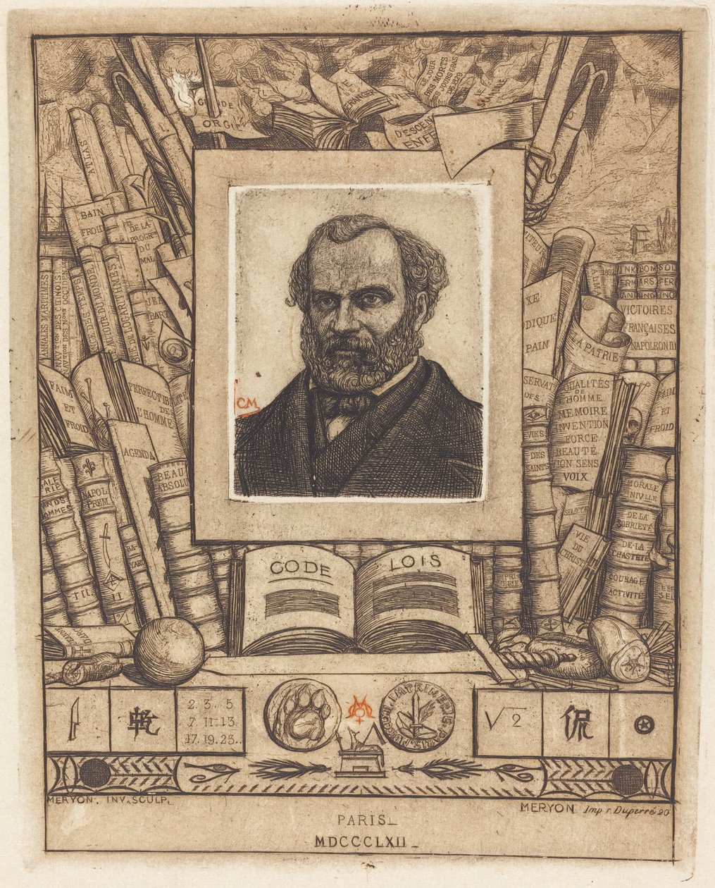 Armand Guéraud autorstwa Charles Meryon