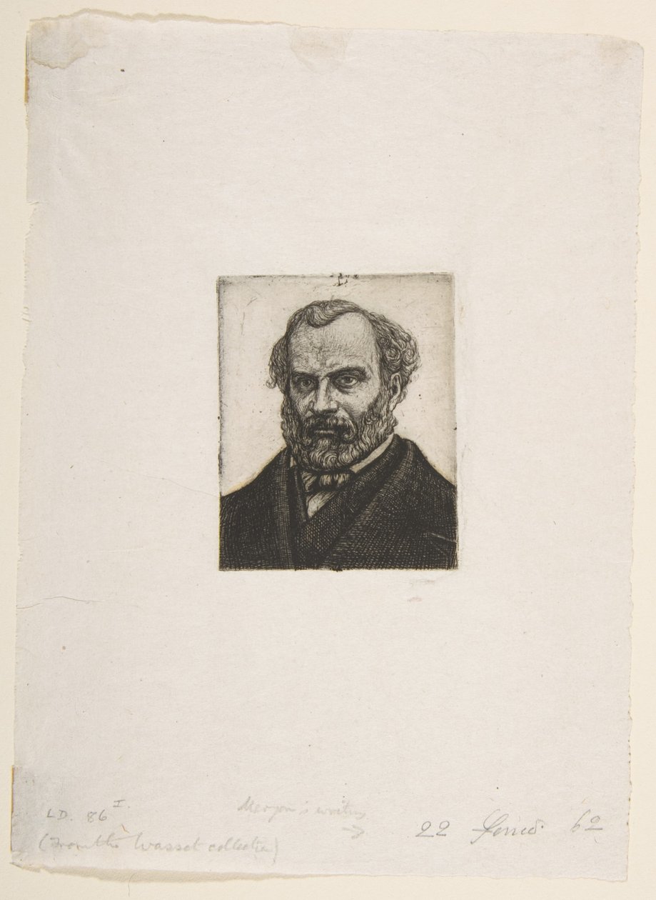 Armand Guéraud z Nantes, drukarz i literat autorstwa Charles Meryon