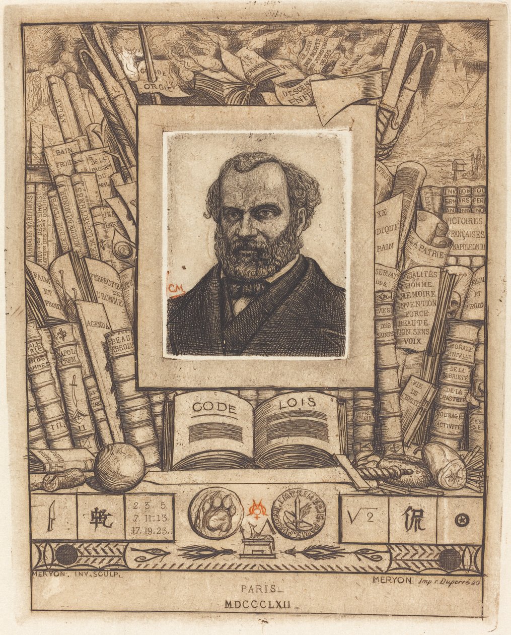 Armand Gueraud autorstwa Charles Meryon