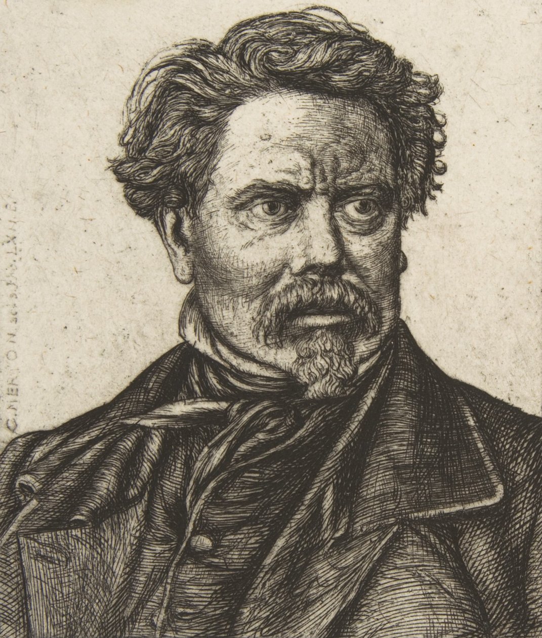 Benjamin Fillon, za fotografią, 1862. autorstwa Charles Meryon