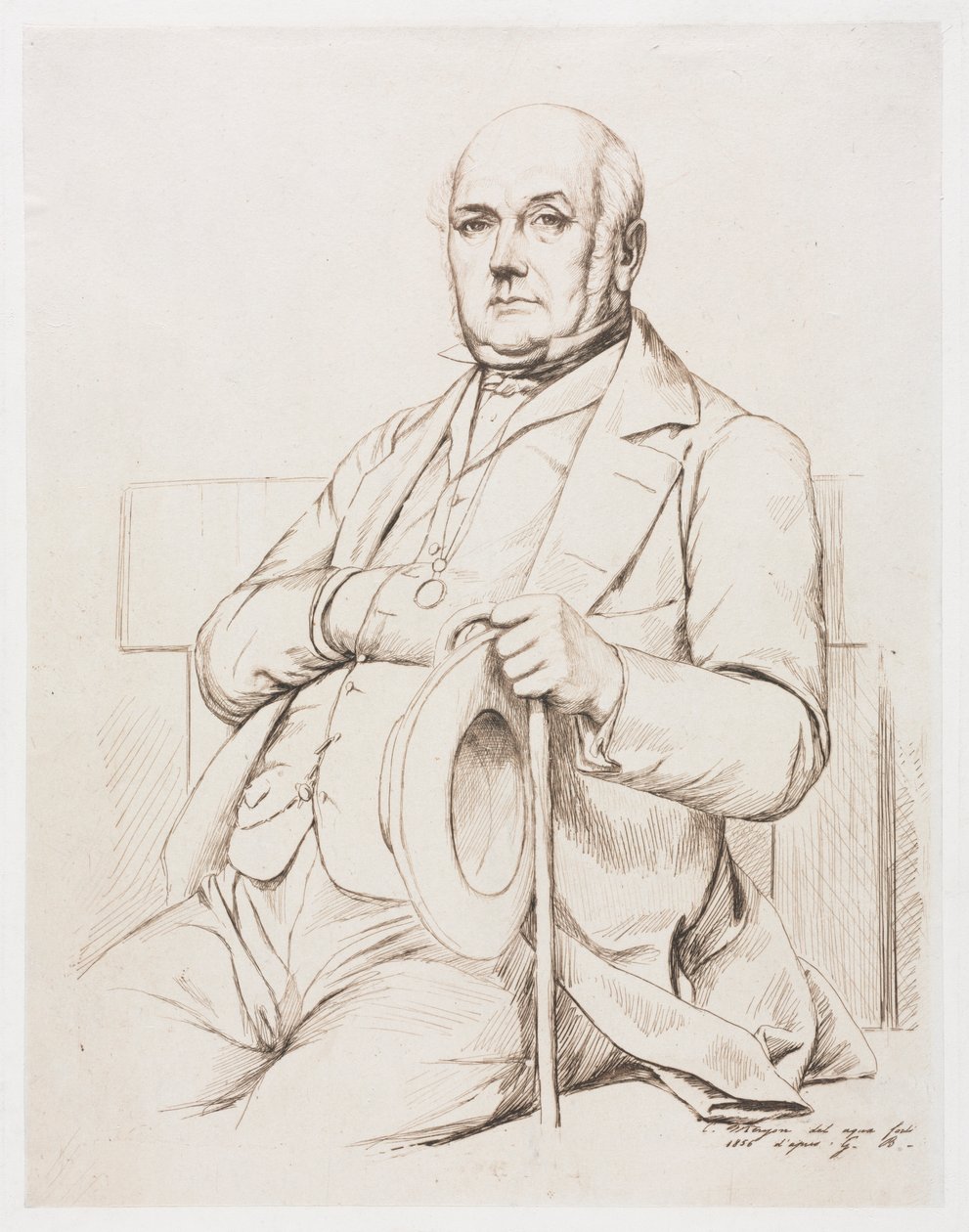 Casimir le Conte, według Boulangera, 1856. autorstwa Charles Meryon