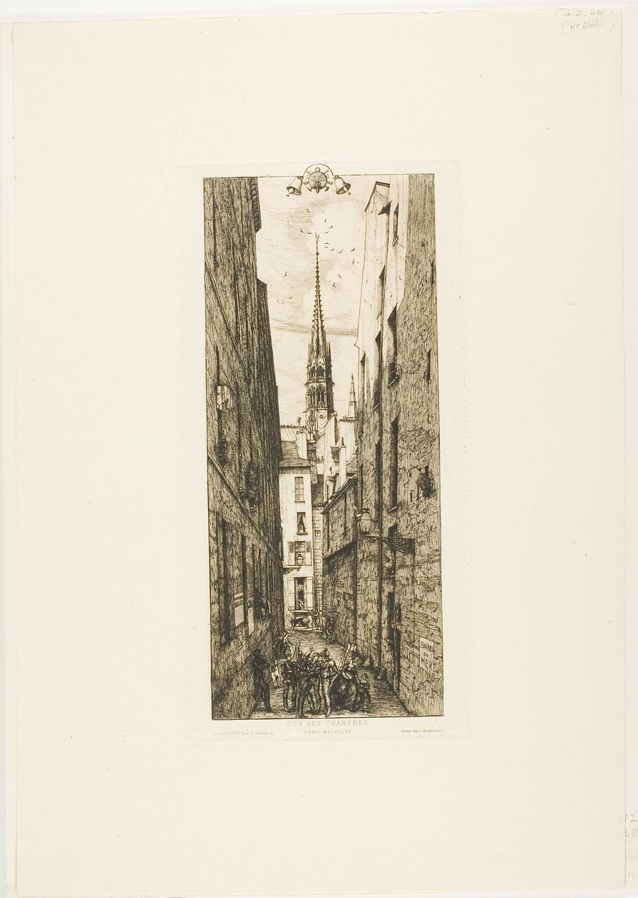 Chantrey Street, Paryż autorstwa Charles Meryon