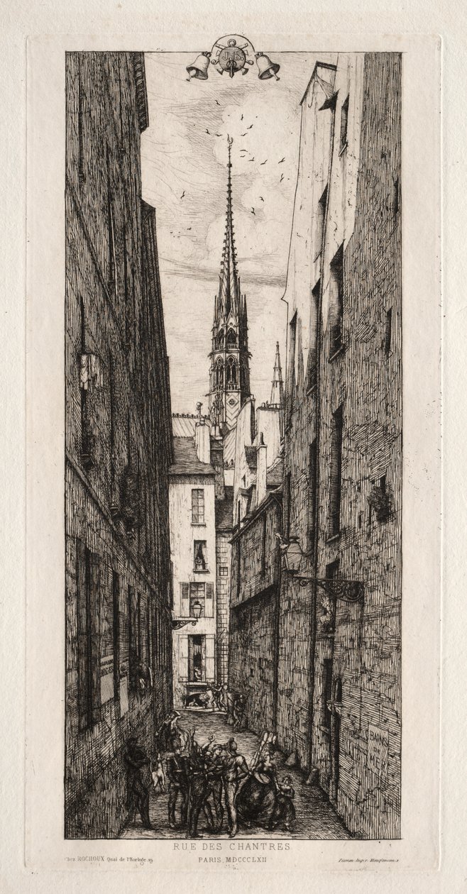 Chantrey Street, Paryż autorstwa Charles Meryon