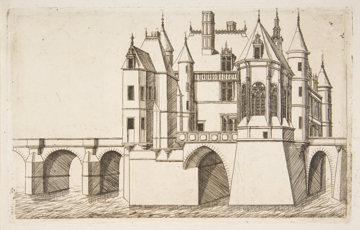 Zamek Chenonceau, nr 2 autorstwa Charles Meryon