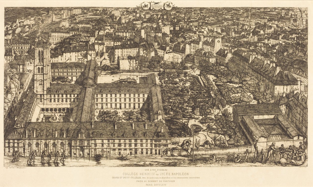Collège Henri IV, Paryż, czyli Lycée Napoléon autorstwa Charles Meryon
