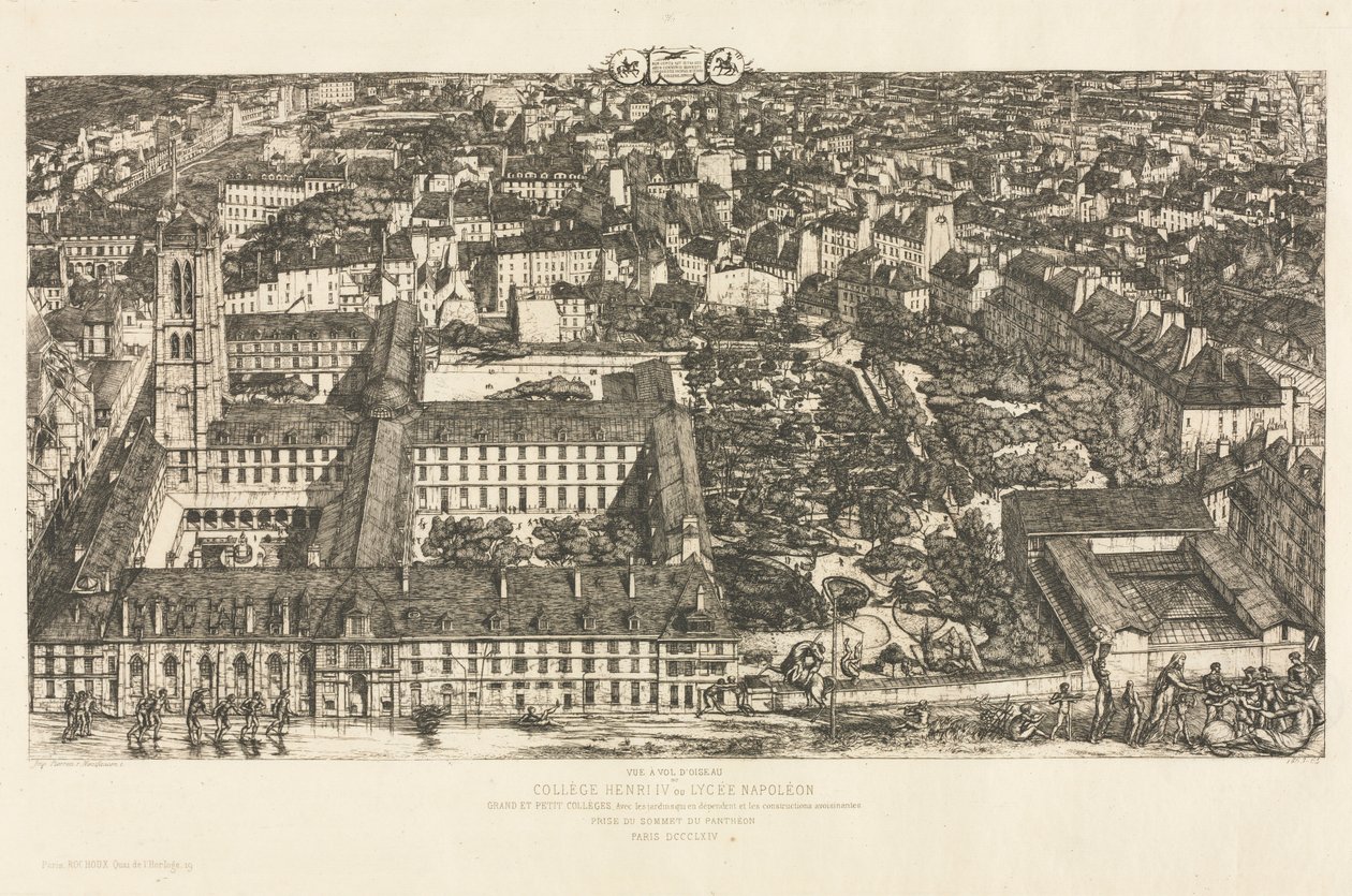 Kolegium Henryka IV. autorstwa Charles Meryon