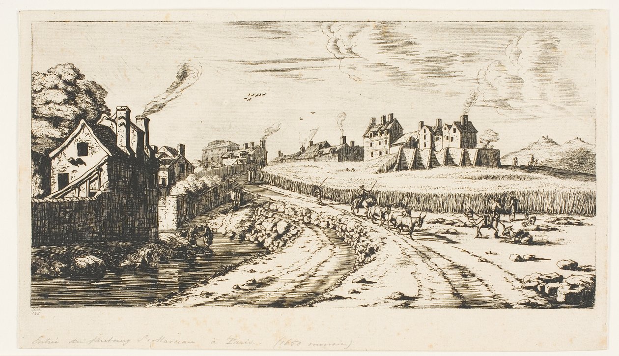 Wejście na przedmieście Saint-Marceau w Paryżu autorstwa Charles Meryon