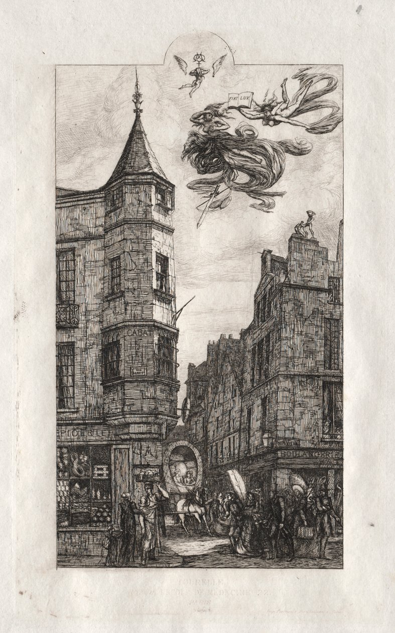 Akwaforty Paryża: Wieżyczka, rue de l