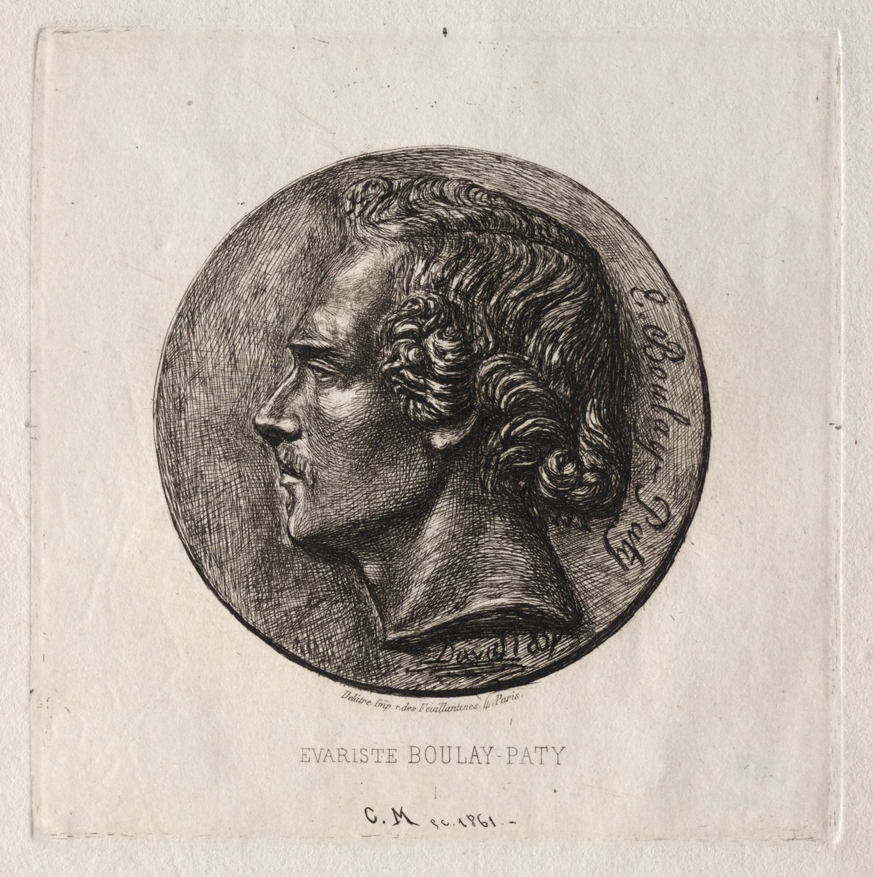 Evariste Boulay-Paty, poeta, 1861. autorstwa Charles Meryon