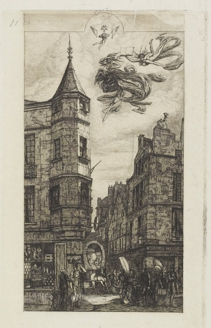Dom z wieżyczką, nr 22, 1861 autorstwa Charles Meryon