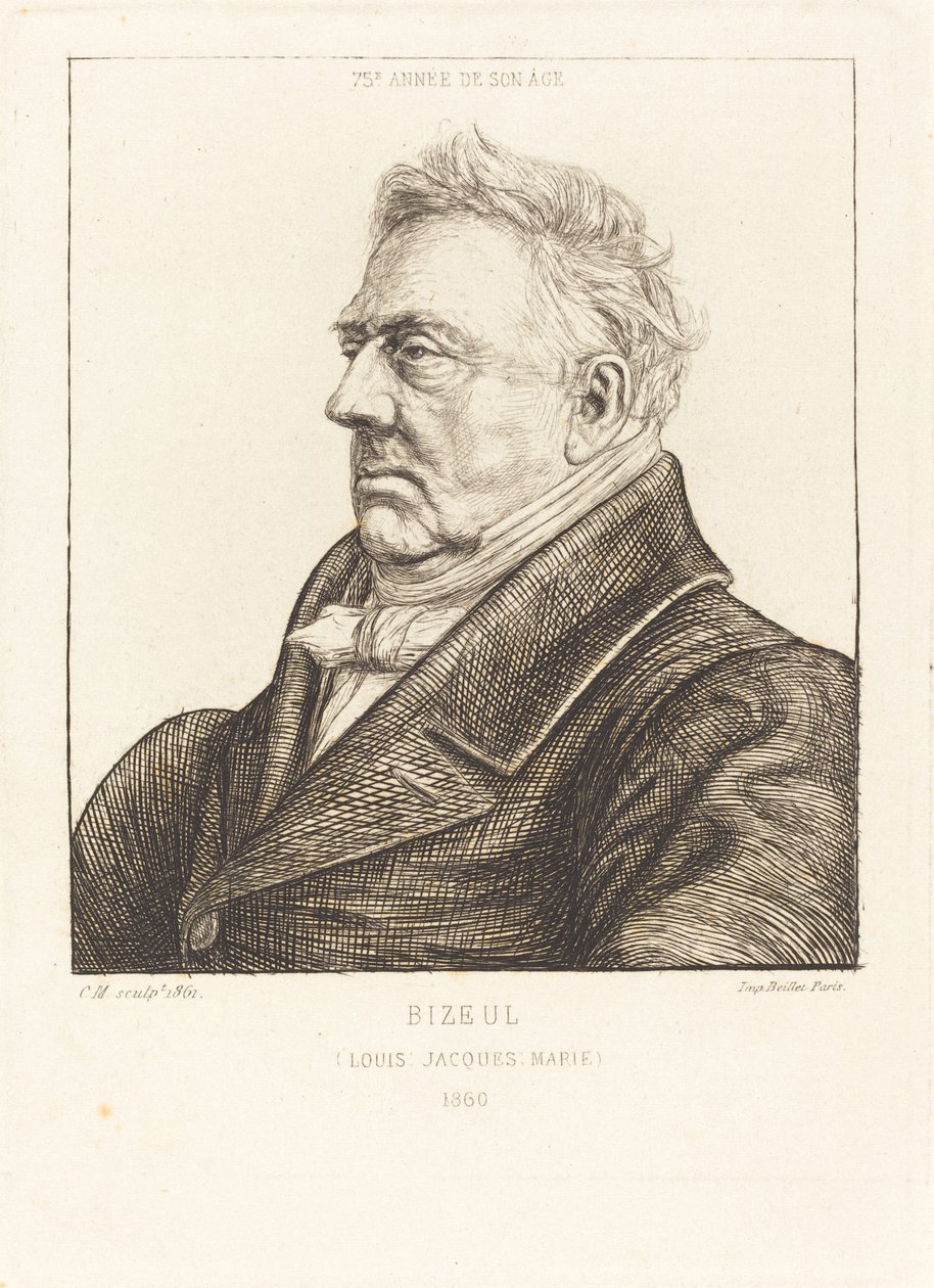 LJ-Marie Bizeul, archeolog bretoński autorstwa Charles Meryon