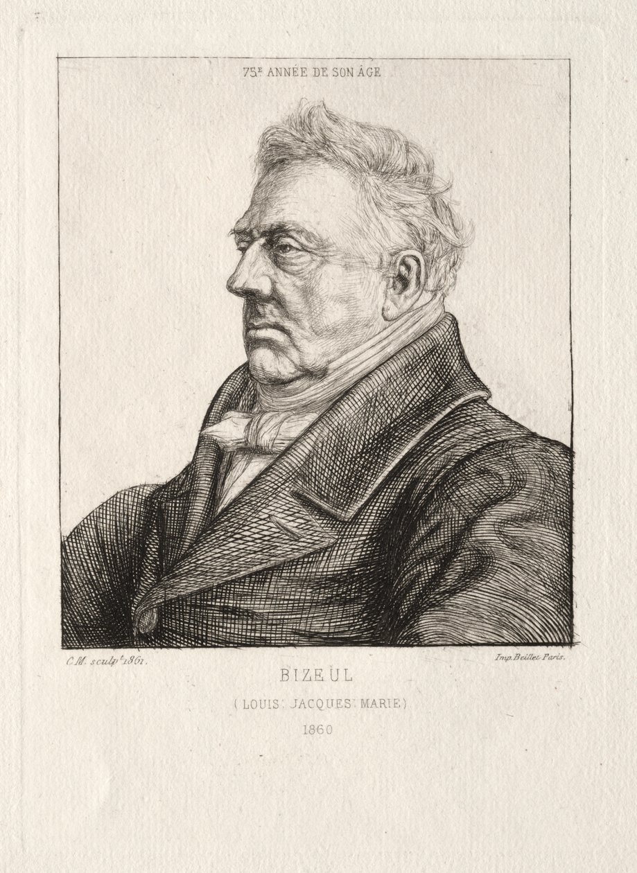 LJ Marie Bizeul, archeolog bretoński autorstwa Charles Meryon