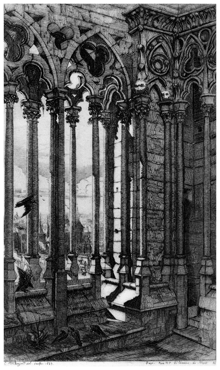 Galerie Notre-Dame, c1841-1868 1924 autorstwa Charles Meryon
