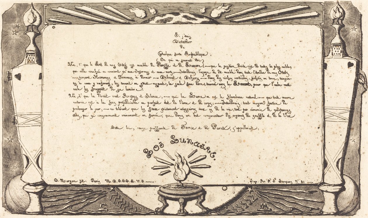 Prawo księżycowe, pierwsza płyta autorstwa Charles Meryon