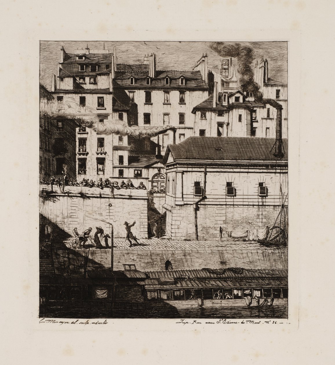 Kostnica, Paryż autorstwa Charles Meryon