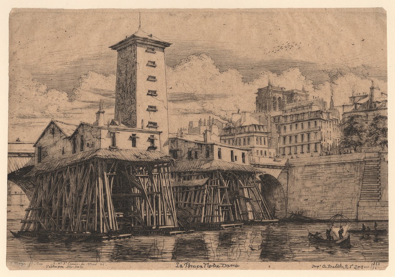 Pompa Notre-Dame autorstwa Charles Meryon