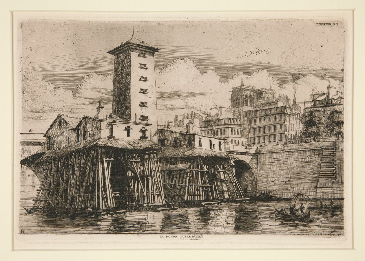 Pompka Notre Dame autorstwa Charles Meryon