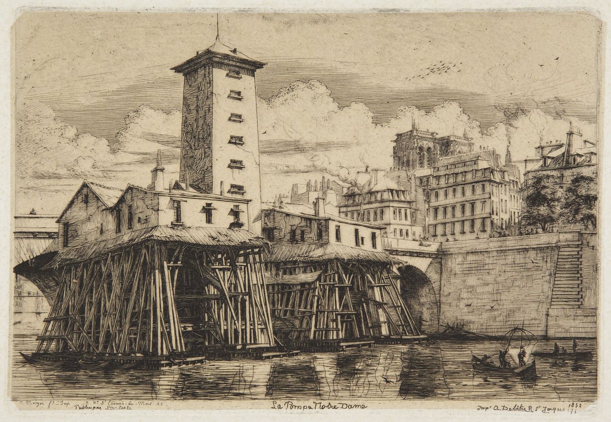 Pompa Notre-Dame - 1852 autorstwa Charles Meryon