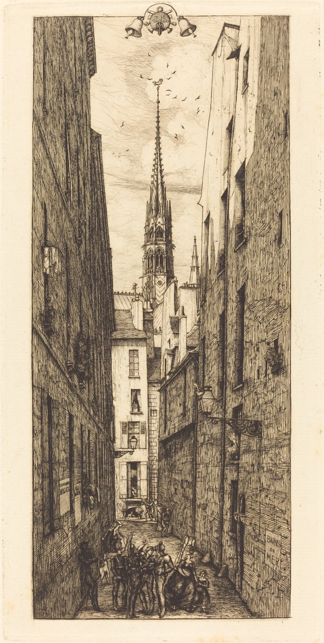 Rue des Chantres, Paryż (Chantrey Street, Paryż) autorstwa Charles Meryon