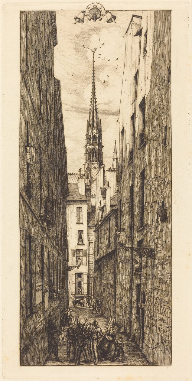 Rue des Chantres, Paryż (Chantrey Street, Paryż) autorstwa Charles Meryon