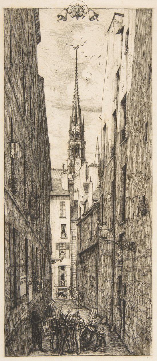 Rue des Chantres, Paryż, 1862. autorstwa Charles Meryon