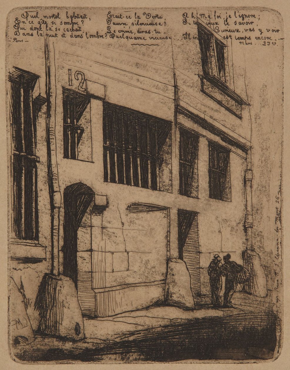 Ulica Złych Chłopców  –  1854 autorstwa Charles Meryon